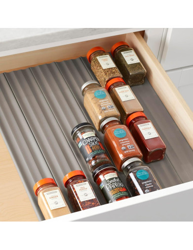 Organizador de Cajón para Especias YouCopia 10 pies Gris