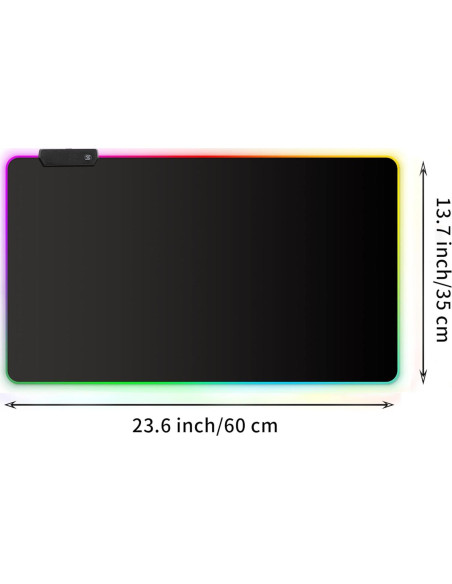Alfombrilla de Ratón RGB Meffort Inc 60x35cm Negra LED