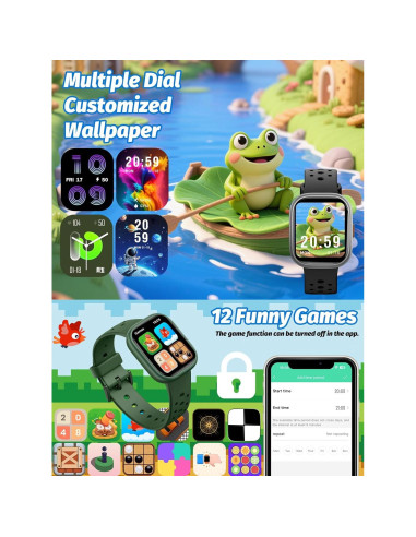 Reloj Inteligente para Niños Teslahero 1.85" Pantalla HD