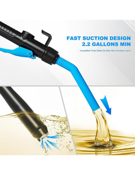 Bomba de Transferencia Portátil XWJNE 2.2 GPM Eléctrica Azul