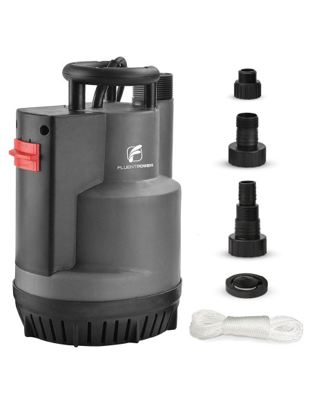 Bomba Sumergible FluentPower 1/2HP 946L/h con Flotador