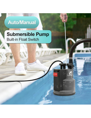 Bomba Sumergible FluentPower 1/2HP 946L/h con Flotador
