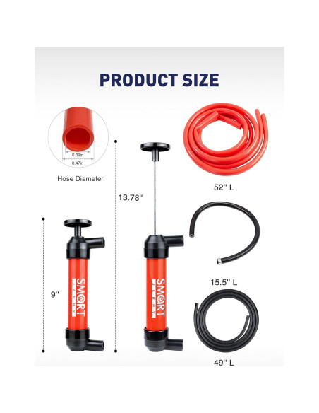 Bomba de Sifón Manual SMART JERRY para Aceite y Combustible