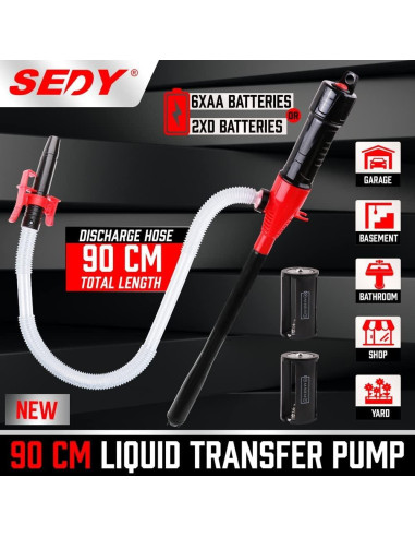 Bomba de Mano Eléctrica SEDY 83000 Portátil para Líquidos