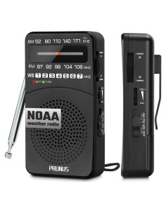 Radio Meteorológica PRUNUS WM-1 AM FM Portátil para Emergencias