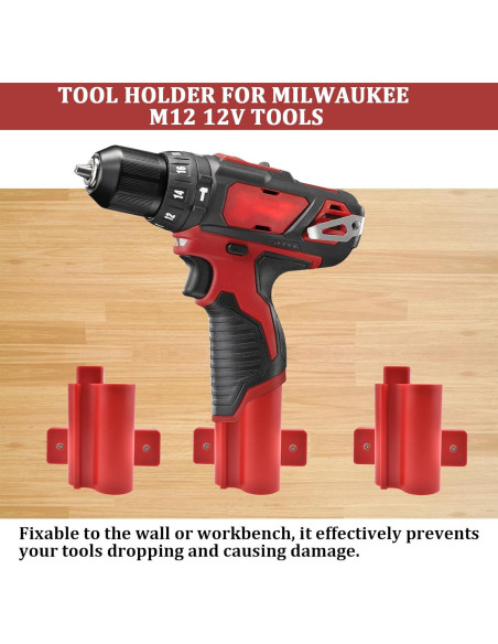 Soporte de Herramientas Milwaukee M12 12V - 2 Paquetes Rojo