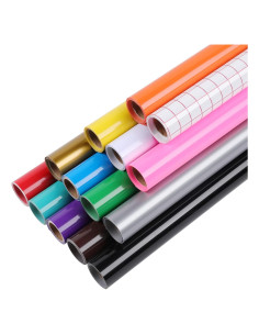 Rollos de Vinilo Permanente HTVRONT 30.48 cm x 0.91 m 13 Colores