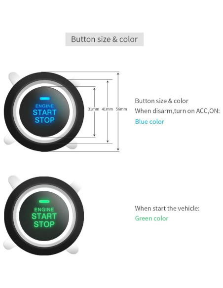 Sistema de Alarma de Coche EASYGUARD EC002-V PKE 12V con Arranque Remoto