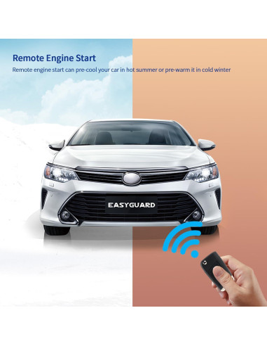 Sistema de Alarma de Coche EASYGUARD EC002-V PKE 12V con Arranque Remoto
