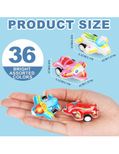 Set de 36 Mini Aviones de Retroceso Hooqict para Niños 2