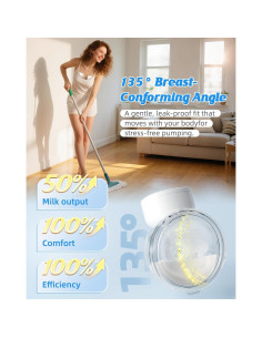 Extractor de Leche Eléctrico ANWIKE Portátil Blanco 230g 4 Modos 2