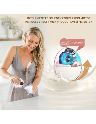 Extractor de Leche Eléctrico Coolle MY-382 Inalámbrico 24mm Rosa