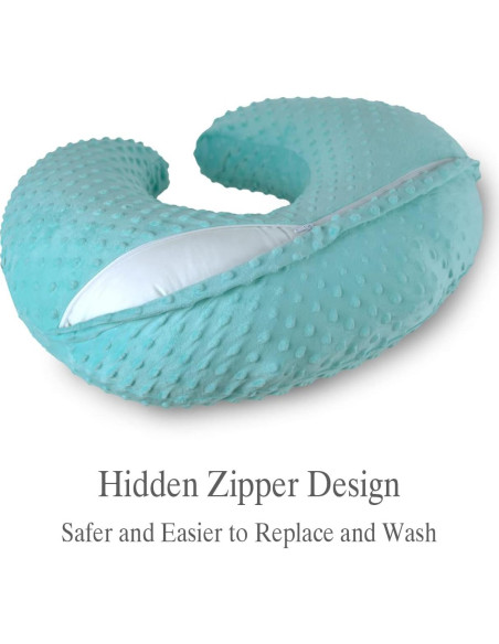 Almohada de Lactancia NiSleep Verde Claro Ajustable 55.9x45 cm