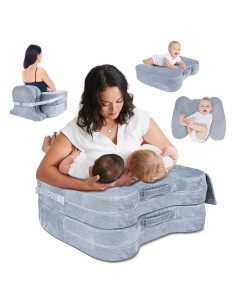 Almohada de Lactancia EKEPE para Gemelos Ajustable - Gris