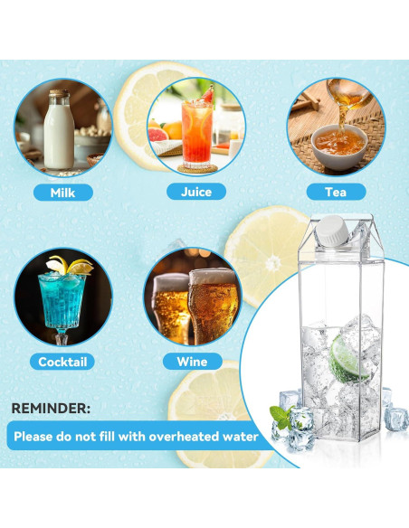 Paquete de 2 Botellas de Agua Canumer 1 L A Prueba de Fugas