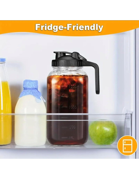 Jarra de Leche Materna de Vidrio Deeriz 946ml con Tapa Hermética