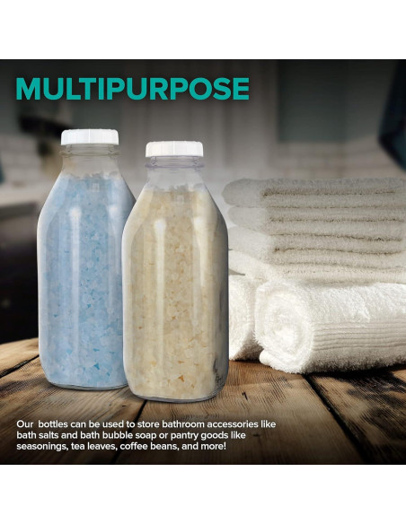 Botellas de Vidrio para Leche Stock Your Home 2 Unidades 1L