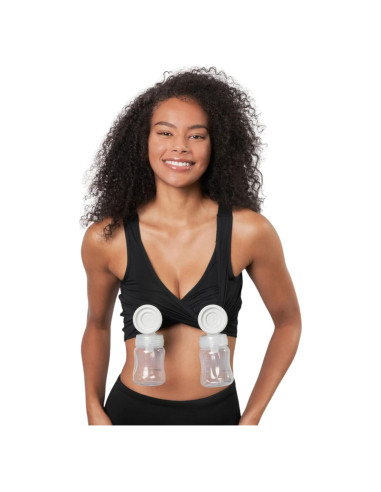 Sostén de Lactancia y Extracción Manos Libres Larken X - Negro