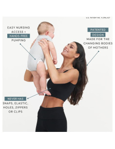 Sostén de Lactancia y Extracción Manos Libres Larken X - Negro 2