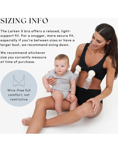 Sostén de Lactancia y Extracción Manos Libres Larken X - Negro
