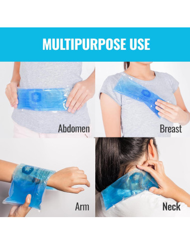 Paquete de Hielo Perineal Reutilizable IceWraps 10x25cm Azul - 2 Unidades