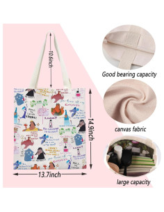 Bolsa de Mano de Algodón Kuzco 37.8x34.8cm Reutilizable 2