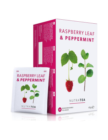 Té Herbal Nutra Tea Hoja de Frambuesa y Menta - 20 Bolsitas