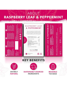 Té Herbal Nutra Tea Hoja de Frambuesa y Menta - 20 Bolsitas 2