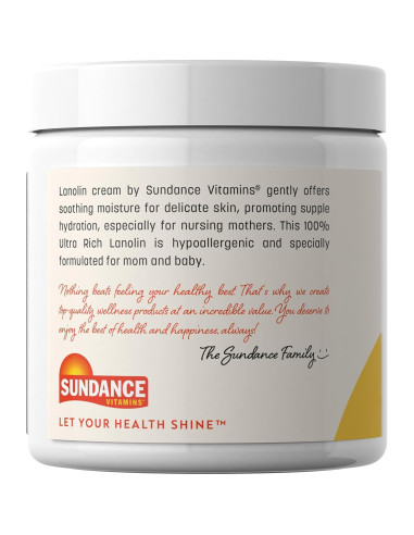 Crema de Lanolina Sundance 198ml Grado Farmacéutico Hipoalergénica