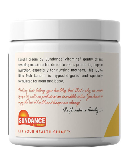 Crema de Lanolina Sundance 198ml Grado Farmacéutico Hipoalergénica