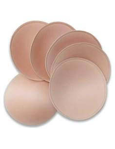 WMugthome 3 Pares Almohadillas Redondas Suaves Copa D Beige