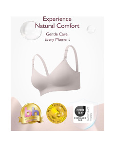 Sujetador de Lactancia Momcozy YN21 Sin Costuras Grande Marrón 2