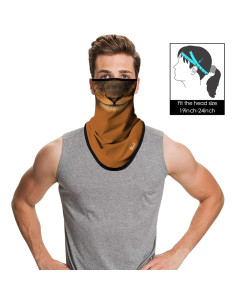 Mascarilla Bandana Obacle Unisex con Bucles para Orejas 43.7x25.4cm 2