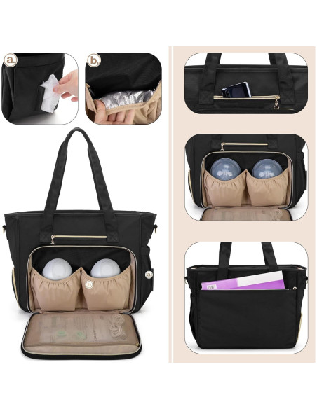 Bolsa Extractor de Leche BAFASO Portátil con Enfriador Negro