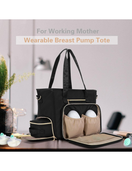 Bolsa Extractor de Leche BAFASO Portátil con Enfriador Negro