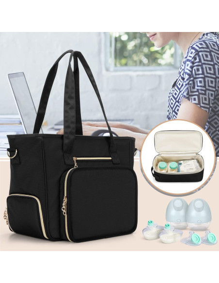 Bolsa Extractor de Leche BAFASO Portátil con Enfriador Negro