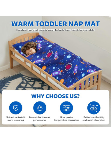 Colchoneta para Siesta Niños Orrhomi SD001 Azul Cohete