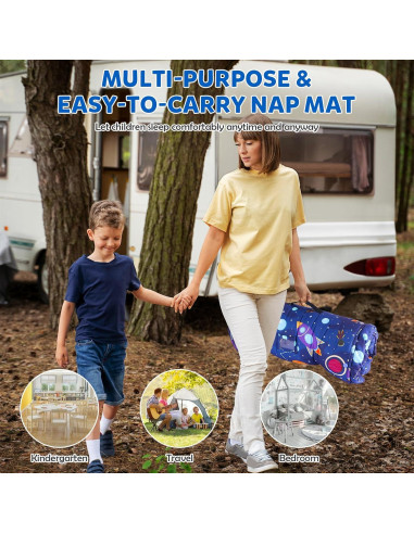 Colchoneta para Siesta Niños Orrhomi SD001 Azul Cohete