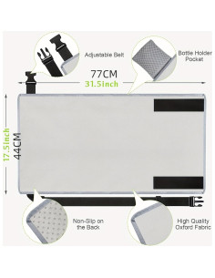 Cama de avión para niños pequeños Gris - Extensor de asiento 2