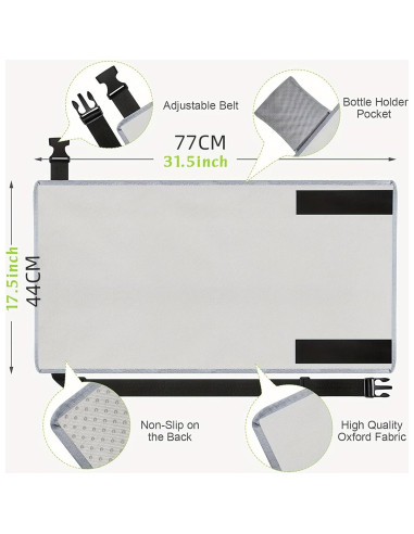 Cama de avión para niños pequeños Gris - Extensor de asiento