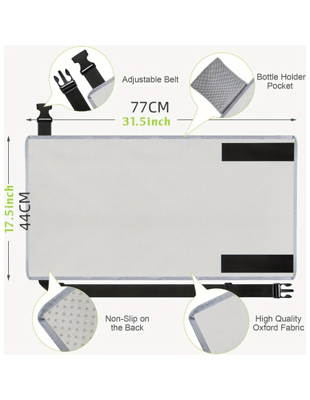 Cama de avión para niños pequeños Gris - Extensor de asiento