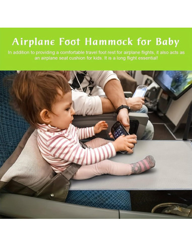 Cama de avión para niños pequeños Gris - Extensor de asiento