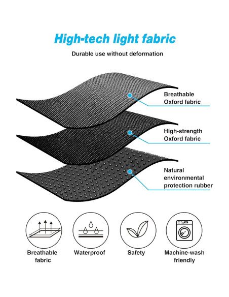 Cama de viaje portátil para niños pequeños - Negro - 22.86x20.32cm