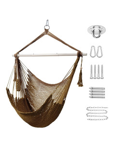 Silla Hamaca Lazy Daze Caribeña Colgante 226.8 kg Beige