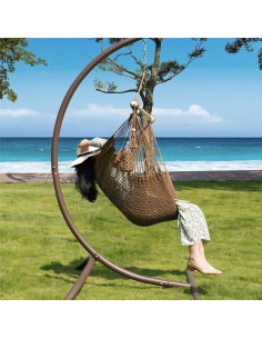 Silla Hamaca Lazy Daze Caribeña Colgante 226.8 kg Beige 2