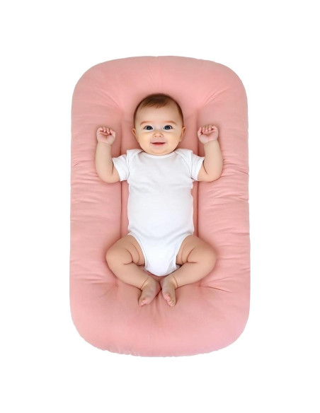 Cojín Orgánico para Bebés 0-24 Meses Algodón Suave Rosa Cojín Orgánico para Bebés 0-24 Meses Algodón Suave Rosa