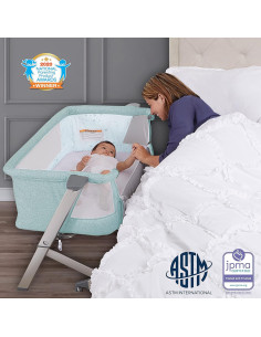 Cuna y Dormilón Dream On Me Skylar Menta, Altura Ajustable 2