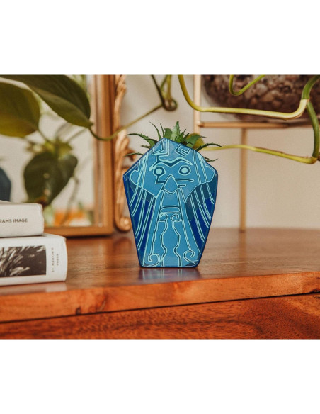 Maceta Mini Cerámica Silver Buffalo Atlantis 10.16 cm con Suculenta