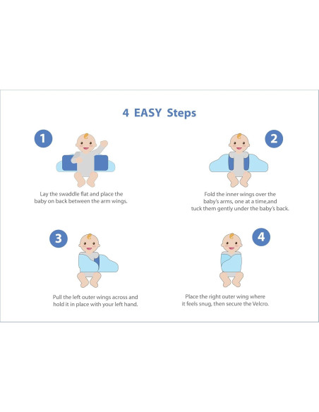 Swaddle de Brazos Bebé Bebon Grande Algodón Suave Gris