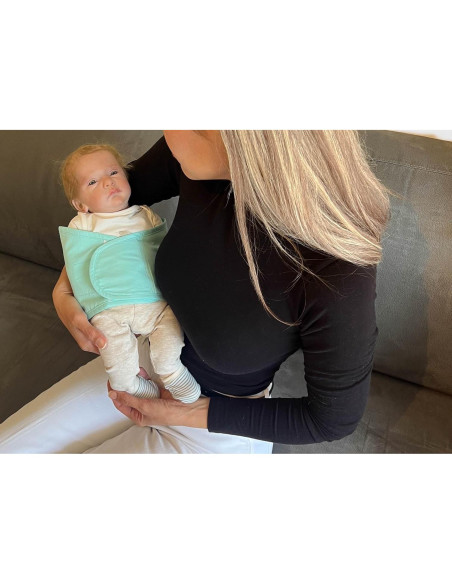 Swaddle de Brazos Bebé Bebon Grande Algodón Suave Gris